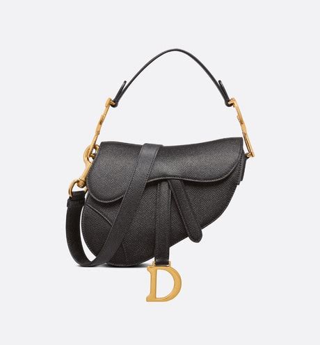 dior saddle bag monogram black|Dior calfskin saddle bag.